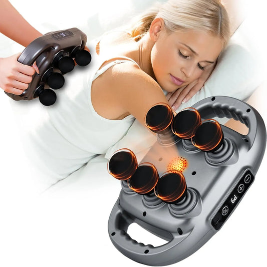 Professional 6-Head body Massager for Deep Tissue Back and Shoulder Pain Relief in UAE