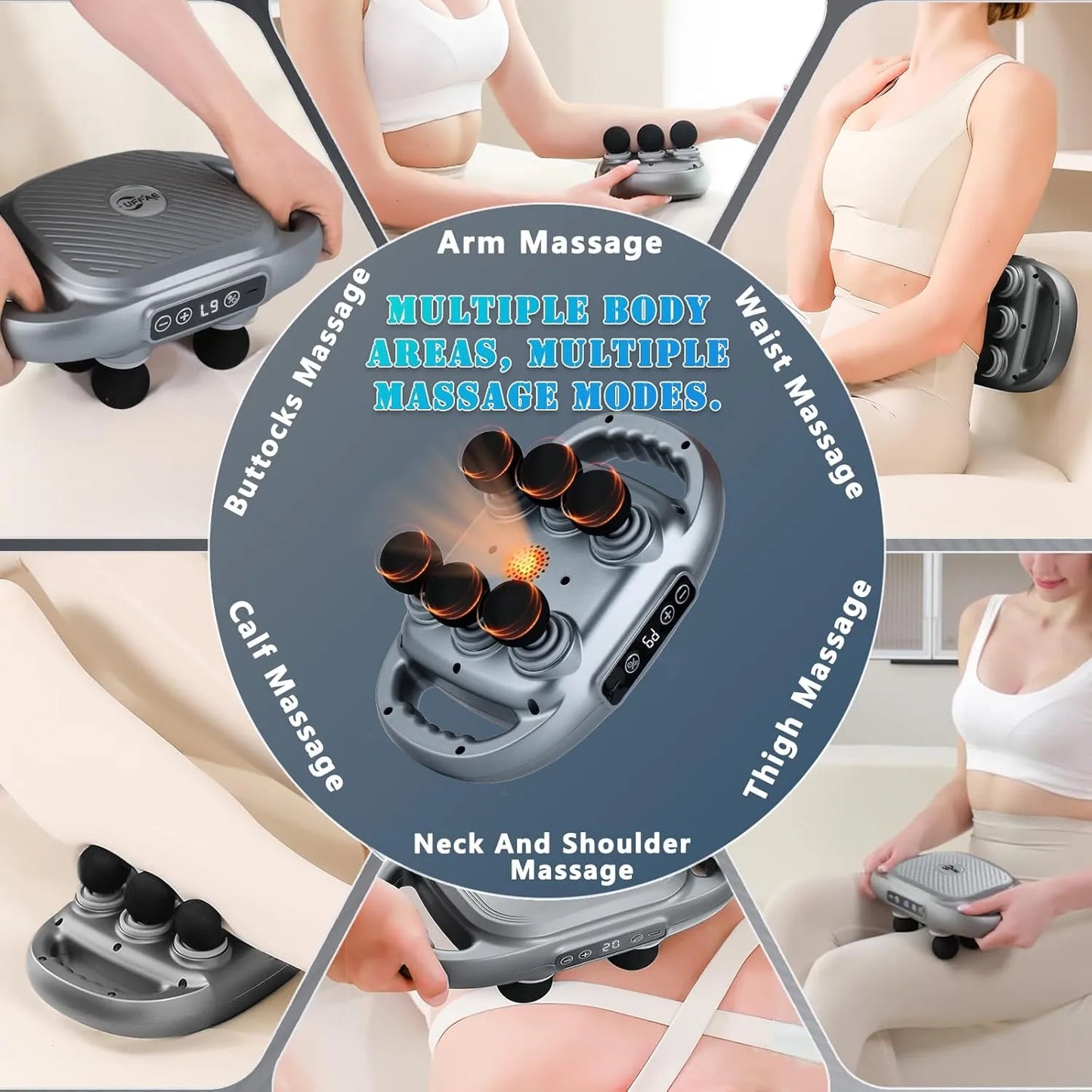 Multi-Area body Massager for Neck, Shoulder, Back, and Leg Pain Relief