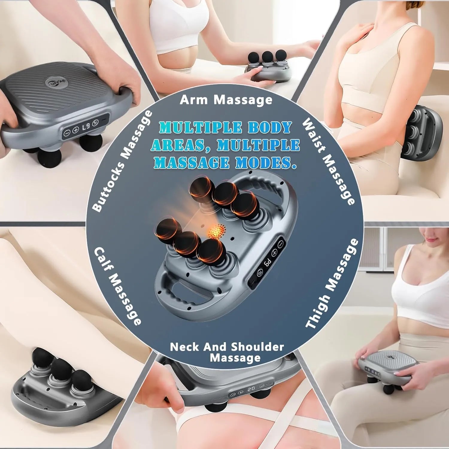 Multi-Area body Massager for Neck, Shoulder, Back, and Leg Pain Relief