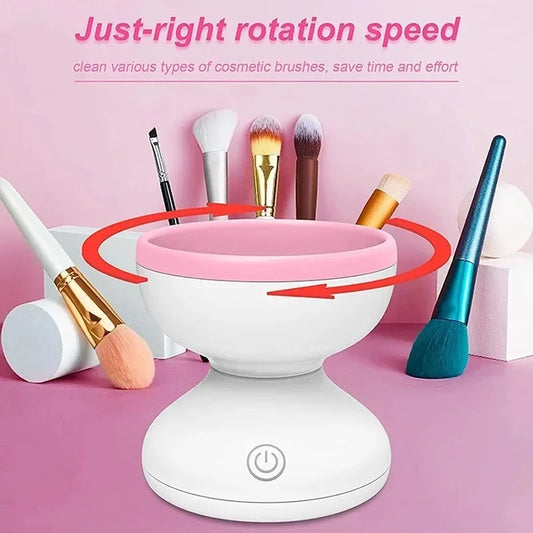Automatic Electric Makeup Brush Cleaner with Just Right Rotation Speed for Deep Cleaning