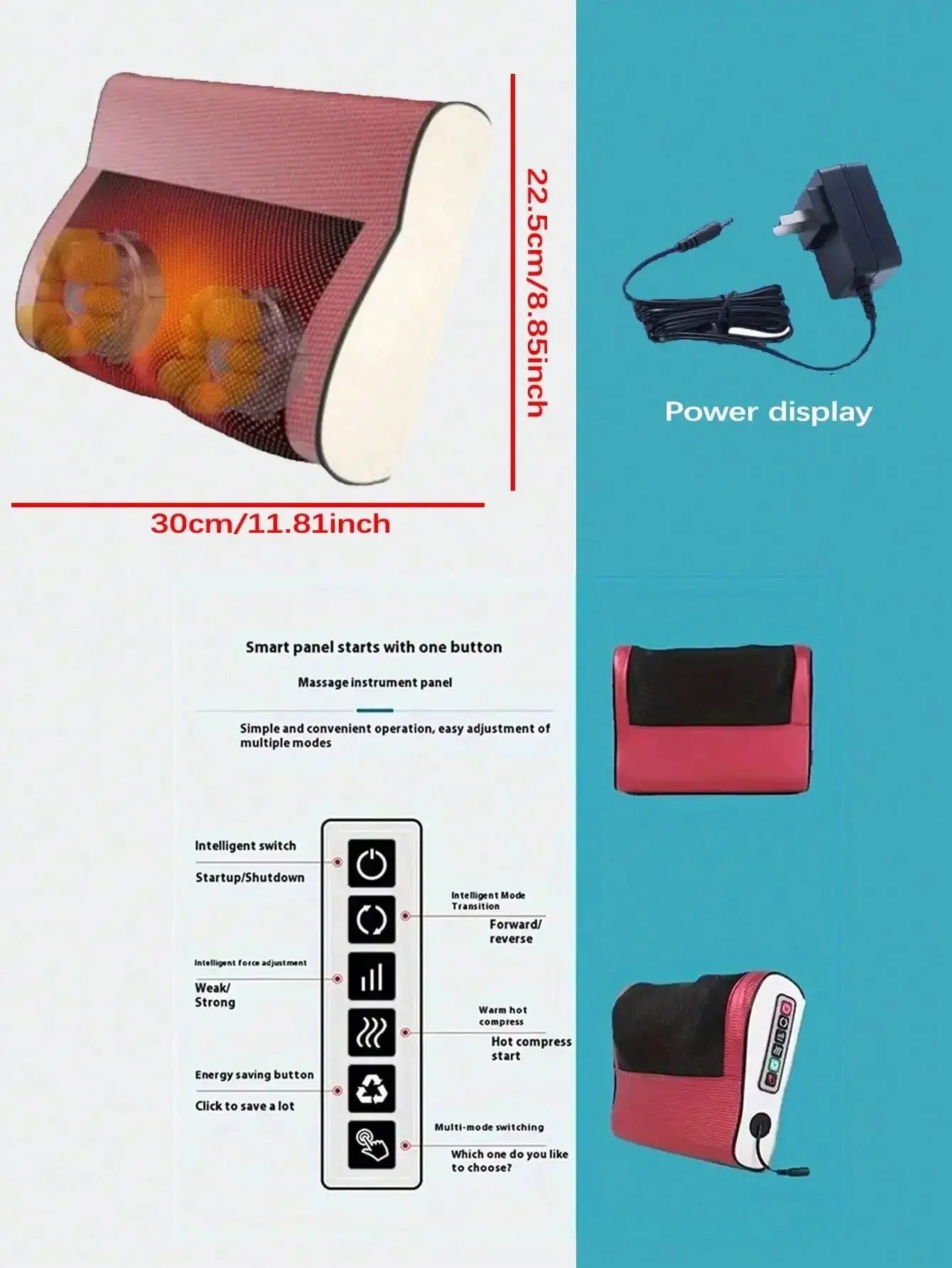 Versatile Massage Pillow used in office chair or car for on-the-go relief