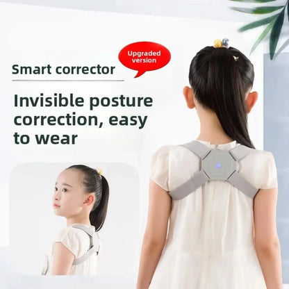Back view of a person wearing an invisible posture corrector seamlessly under professional clothing.