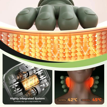 Heated neck massager provides deep tissue relief and muscle relaxation for UAE customers
