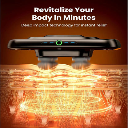 High Intensity Percussion Massage Gun with Four Heads for Rapid Muscle Recovery