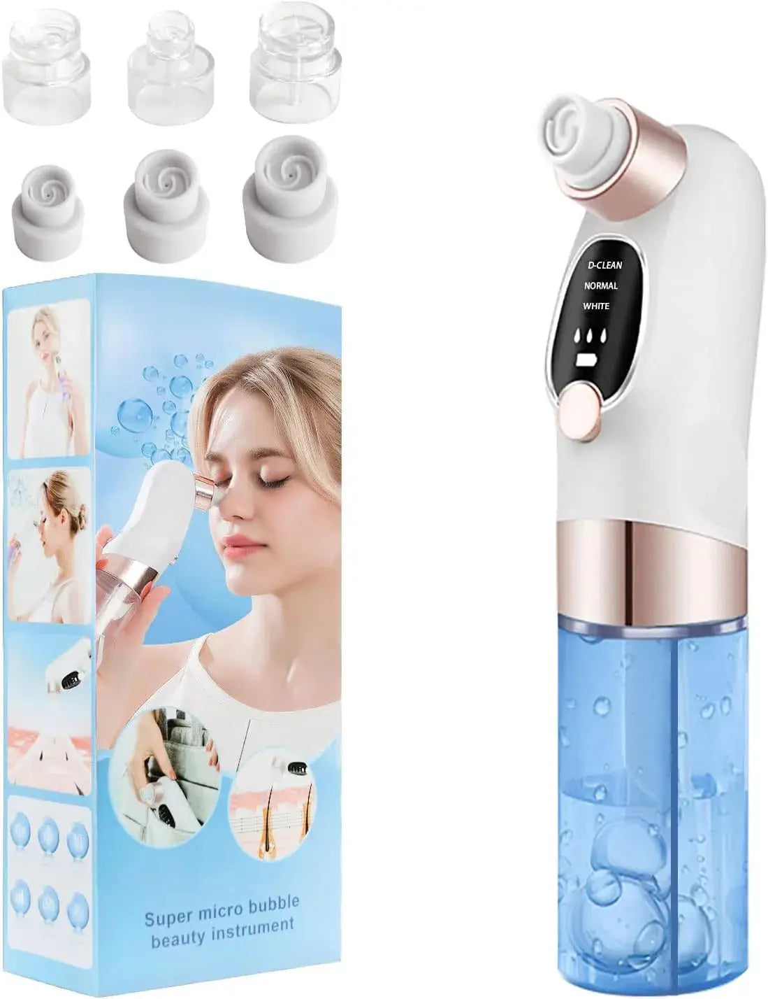 Hydro facial pore vacuum cleaner for deep blackhead removal.