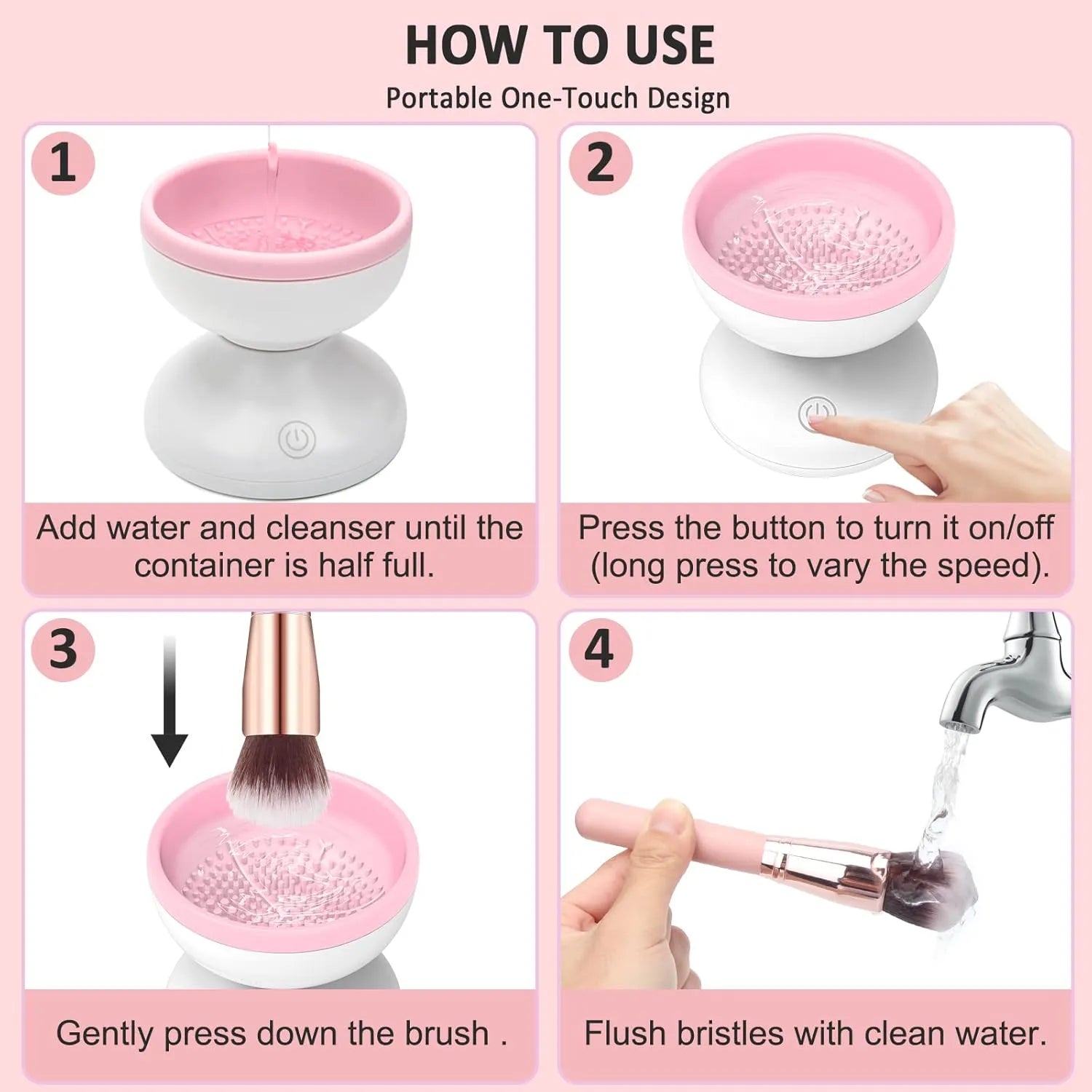 Electric Makeup Brush Cleaner Machine