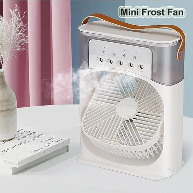 Lightweight personal cooling companion designed to provide fresh air relief during travel.