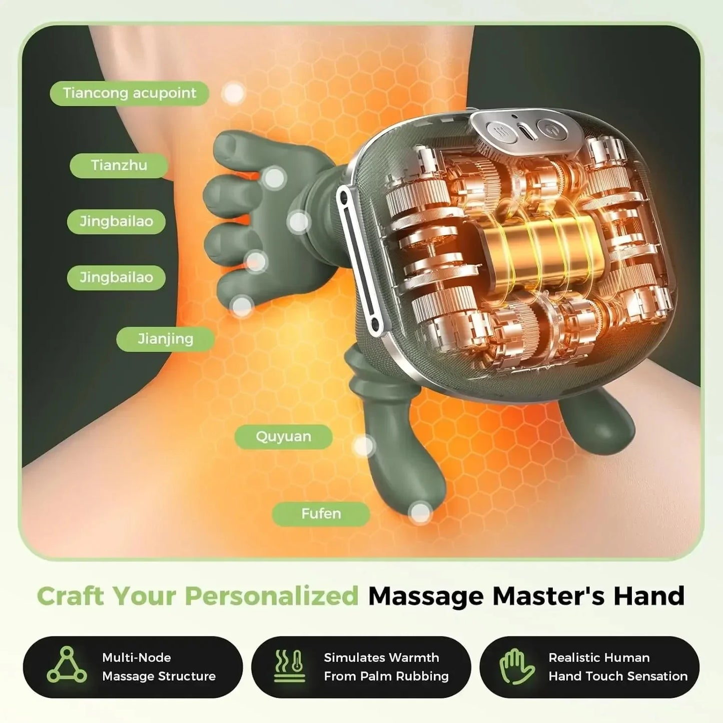Advanced motor technology simulates master hand massage for deep neck relief UAE