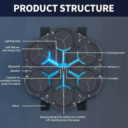  Technical diagram showing the internal components and structure of the boxing machine.