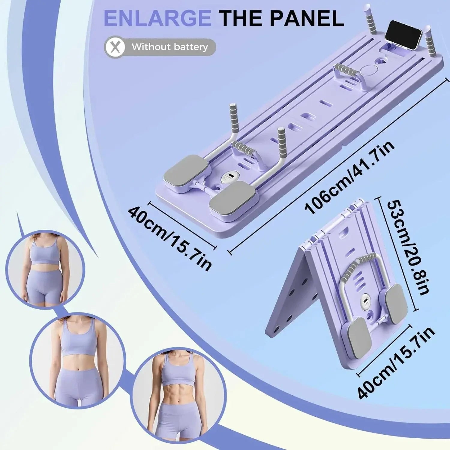 High-quality cushioned blue mat of the pilates reformer for maximum comfort during training.