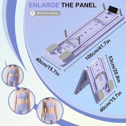 High-quality cushioned blue mat of the pilates reformer for maximum comfort during training.