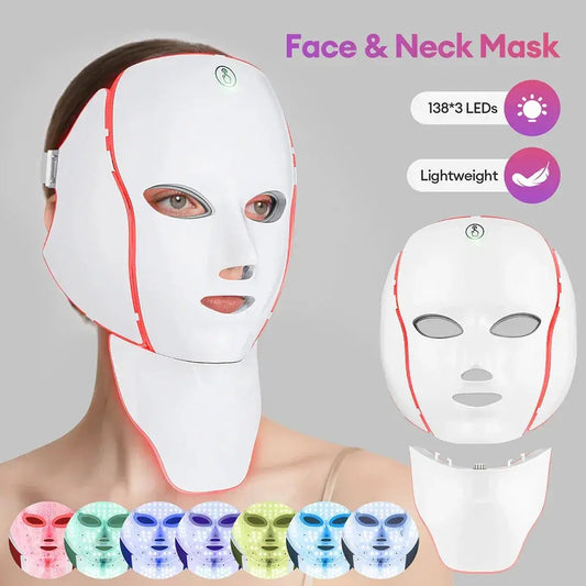 7-in-1 LED Photon Face & Neck Mask | Skin Rejuvenation & Anti-Aging
