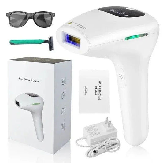  Portable IPL laser hair removal handset for permanent hair reduction on legs and body.