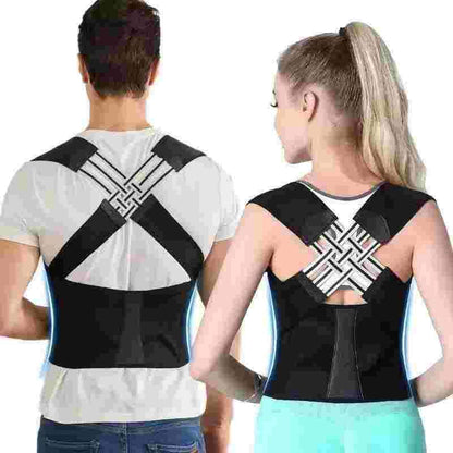 Adjustable posture corrector belt for men and women in UAE showing back pain relief and spine alignment.