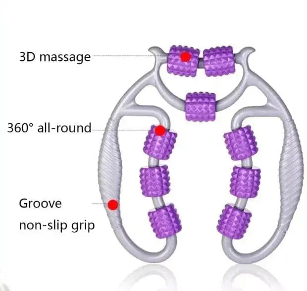 Diagram showing trigger point therapy nodes for releasing deep muscle knots and tension