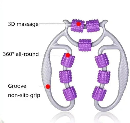 Diagram showing trigger point therapy nodes for releasing deep muscle knots and tension