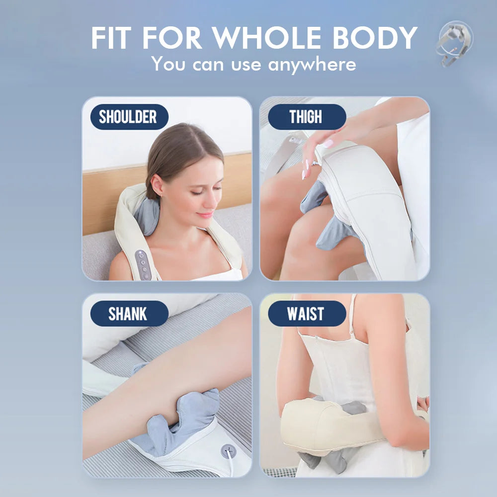Versatile therapy device effectively targets neck back waist and legs for complete recovery.